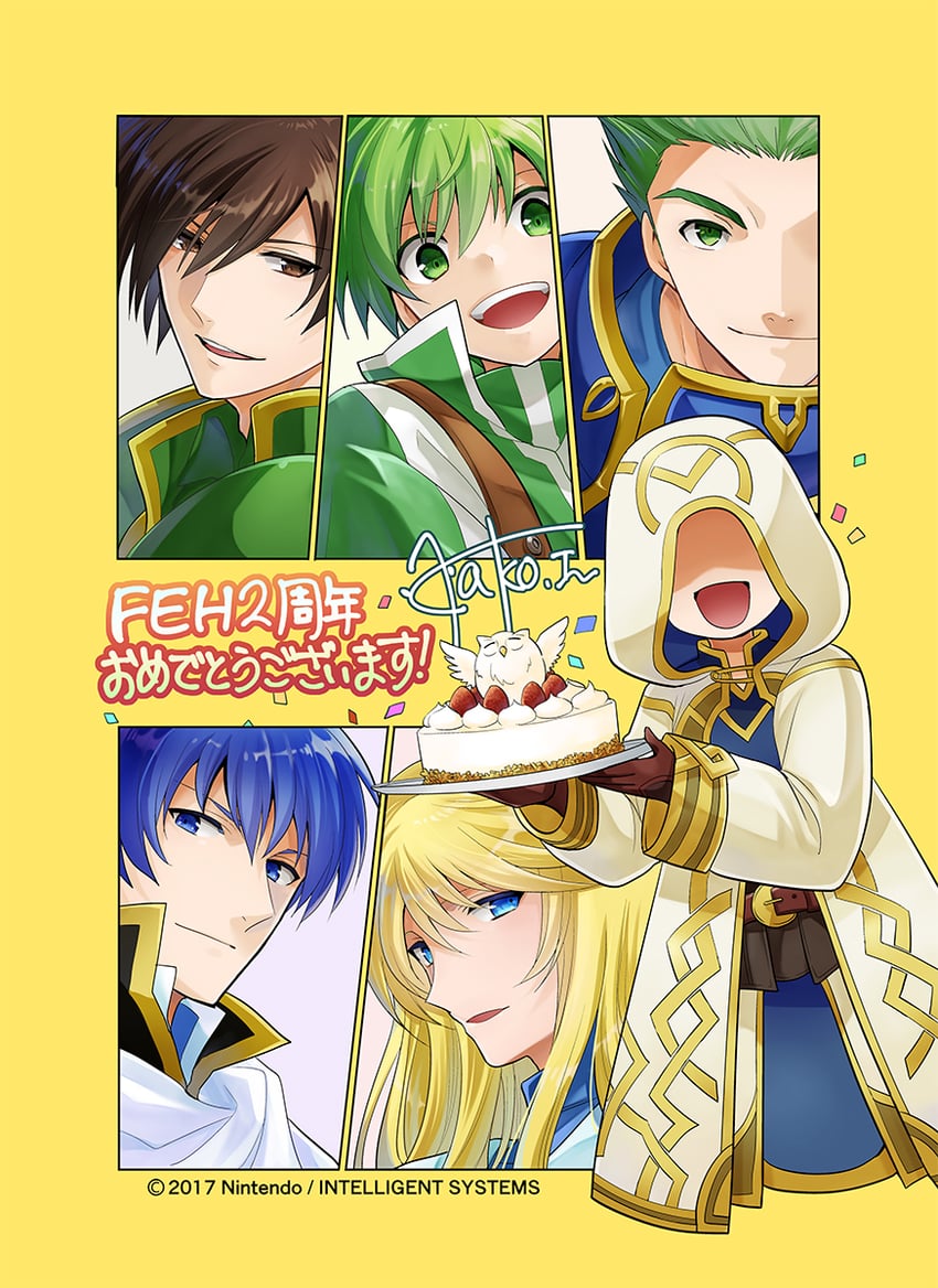 kiran, lucius, finn, gordin, draug, and 1 more (fire emblem and 5 more) drawn by itagaki_hako
