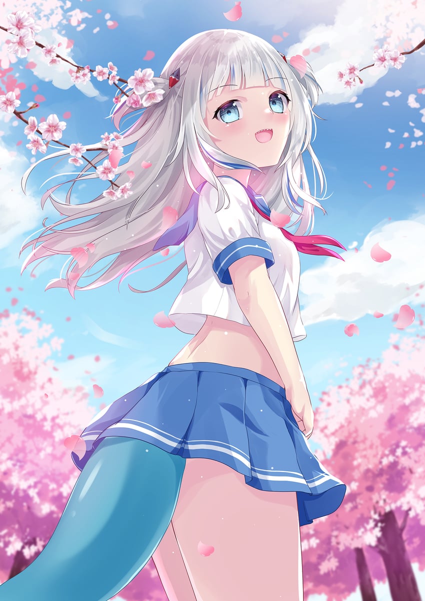 gawr gura (hololive and 1 more) drawn by kishimaharuno