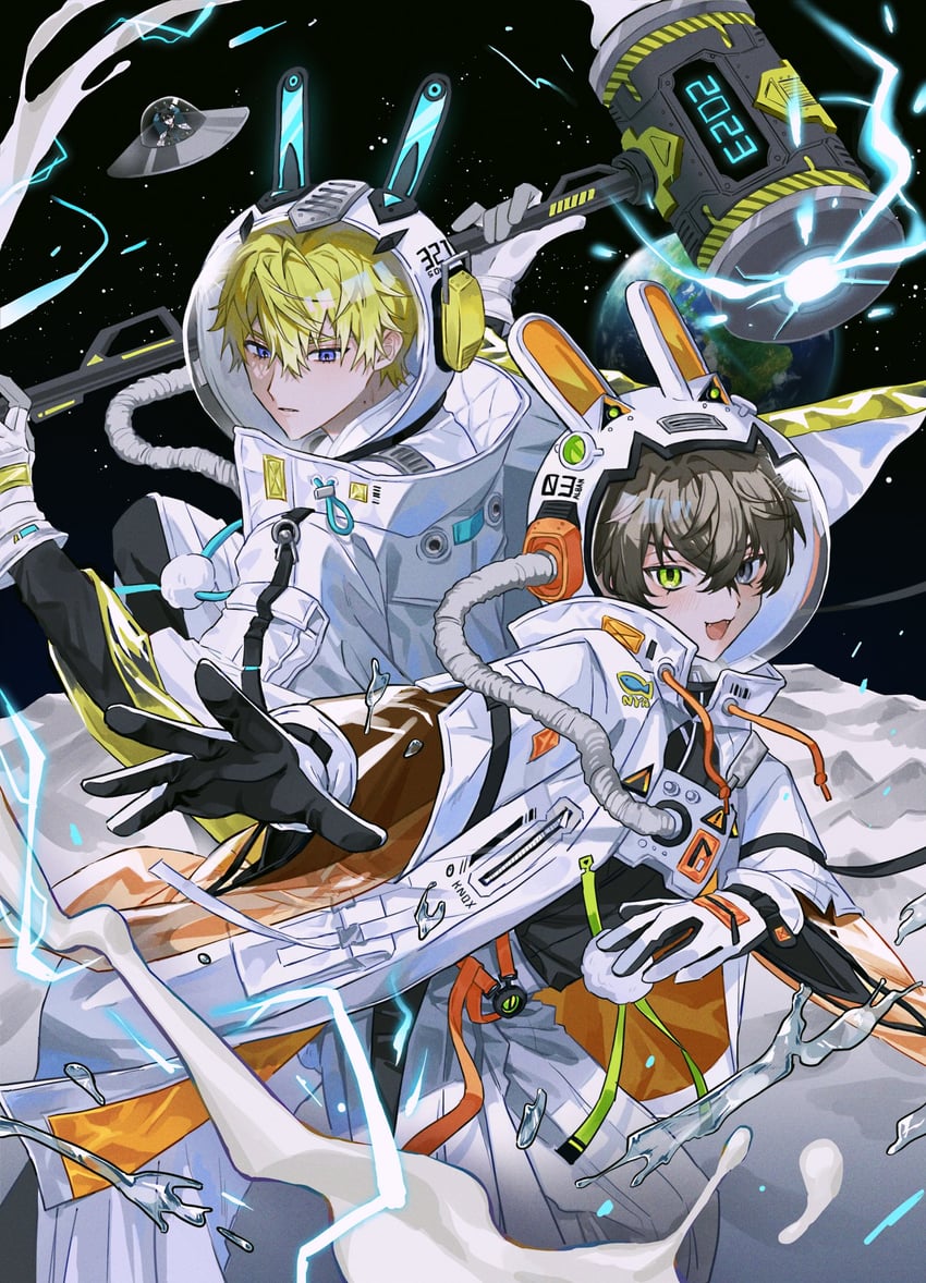 sonny brisko, alban knox, and ren zotto (nijisanji and 1 more) drawn by okayu_idol