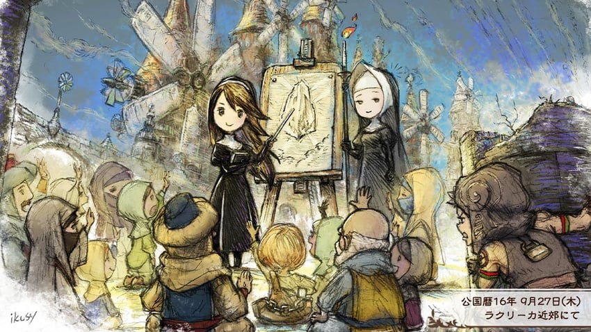 agnes oblige and jackal (bravely default and 1 more) drawn by ikusy