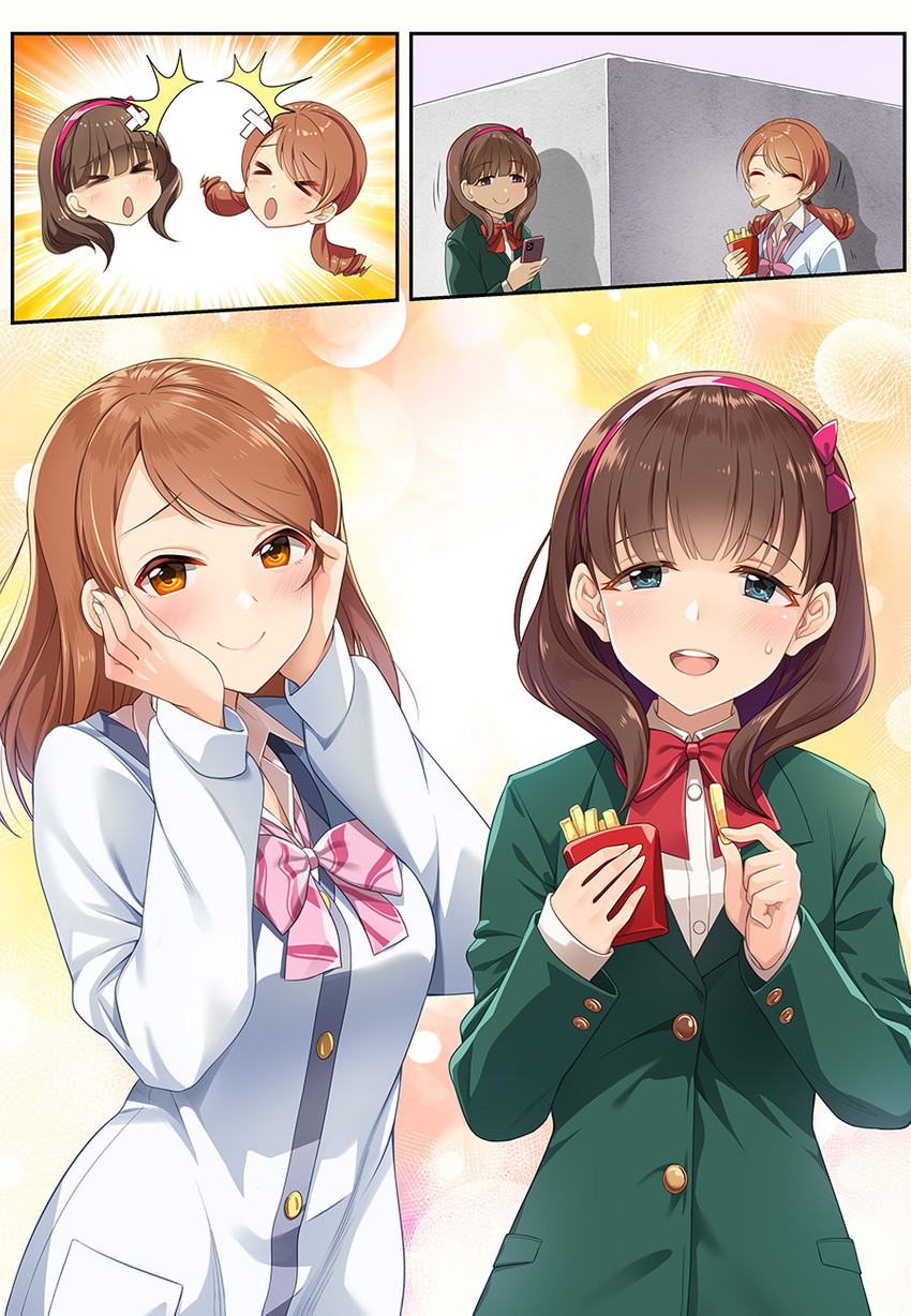 hojo karen and sakuma mayu (idolmaster and 1 more) drawn by mk_(mod0)