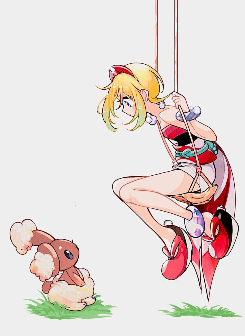 irida and buneary (pokemon and 1 more) drawn by cocoa_s3