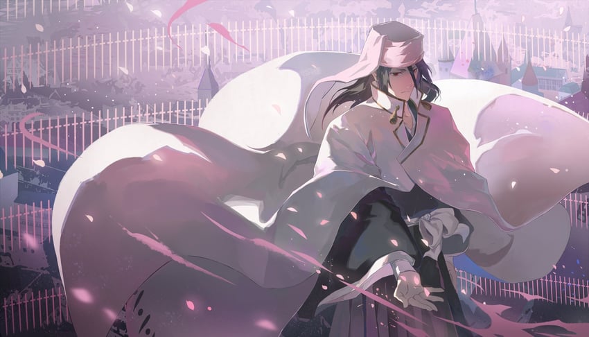 kuchiki byakuya (bleach and 1 more) drawn by zzz_zhi_he