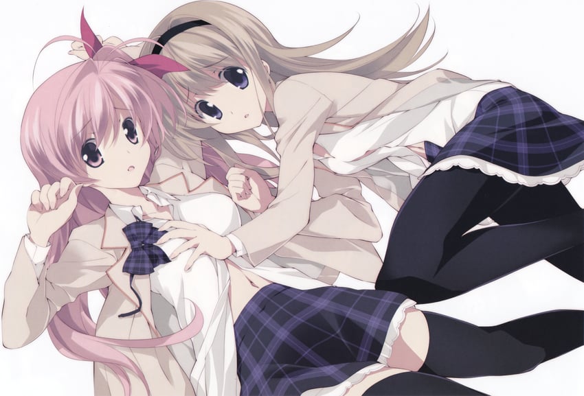 sakihata rimi and nishijou nanami (chaos;head) drawn by sasaki_mutsumi
