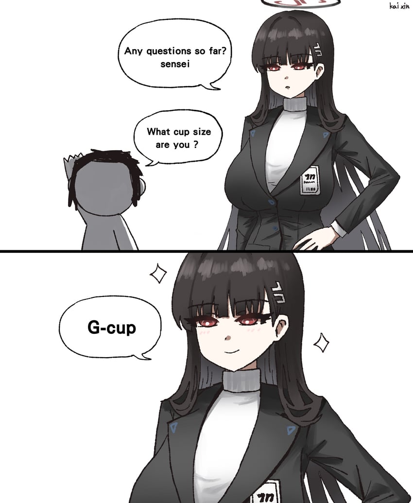 sensei, doodle sensei, and rio (blue archive and 1 more) drawn by kai_xin