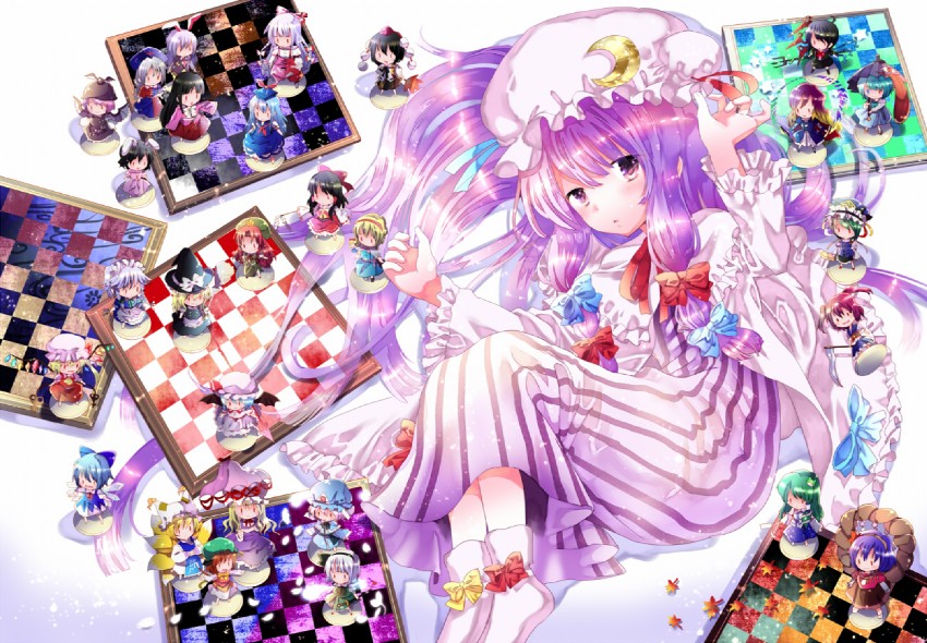 hakurei reimu, kirisame marisa, remilia scarlet, flandre scarlet, izayoi sakuya, and 25 more (touhou) drawn by kiyose_akame