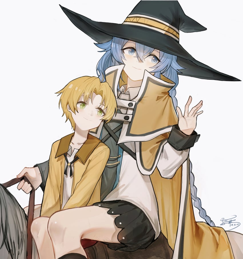 roxy migurdia and rudeus greyrat (mushoku tensei) drawn by yisjhui