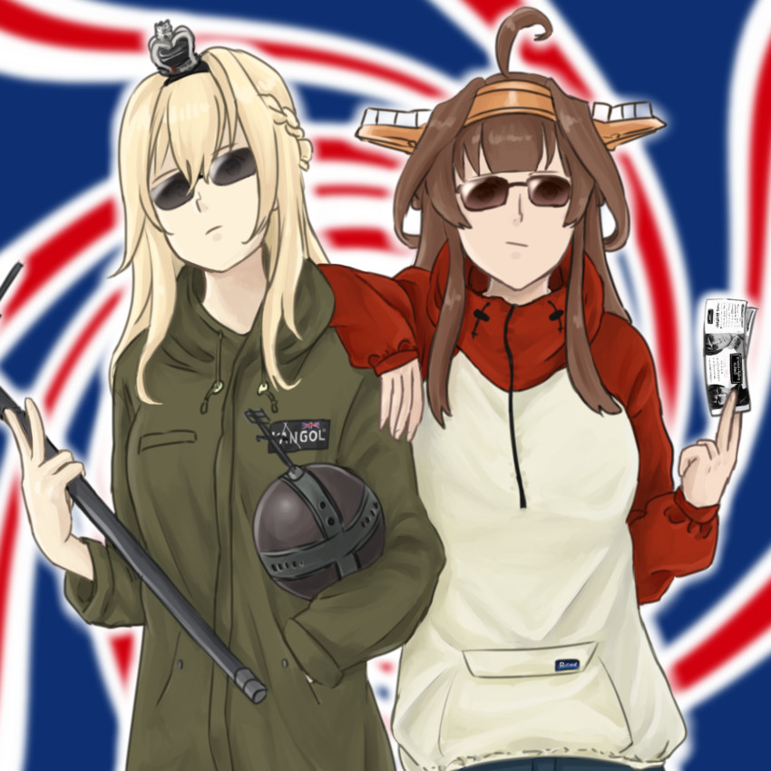 kongou and warspite (kantai collection and 1 more) drawn by sally_wasabi