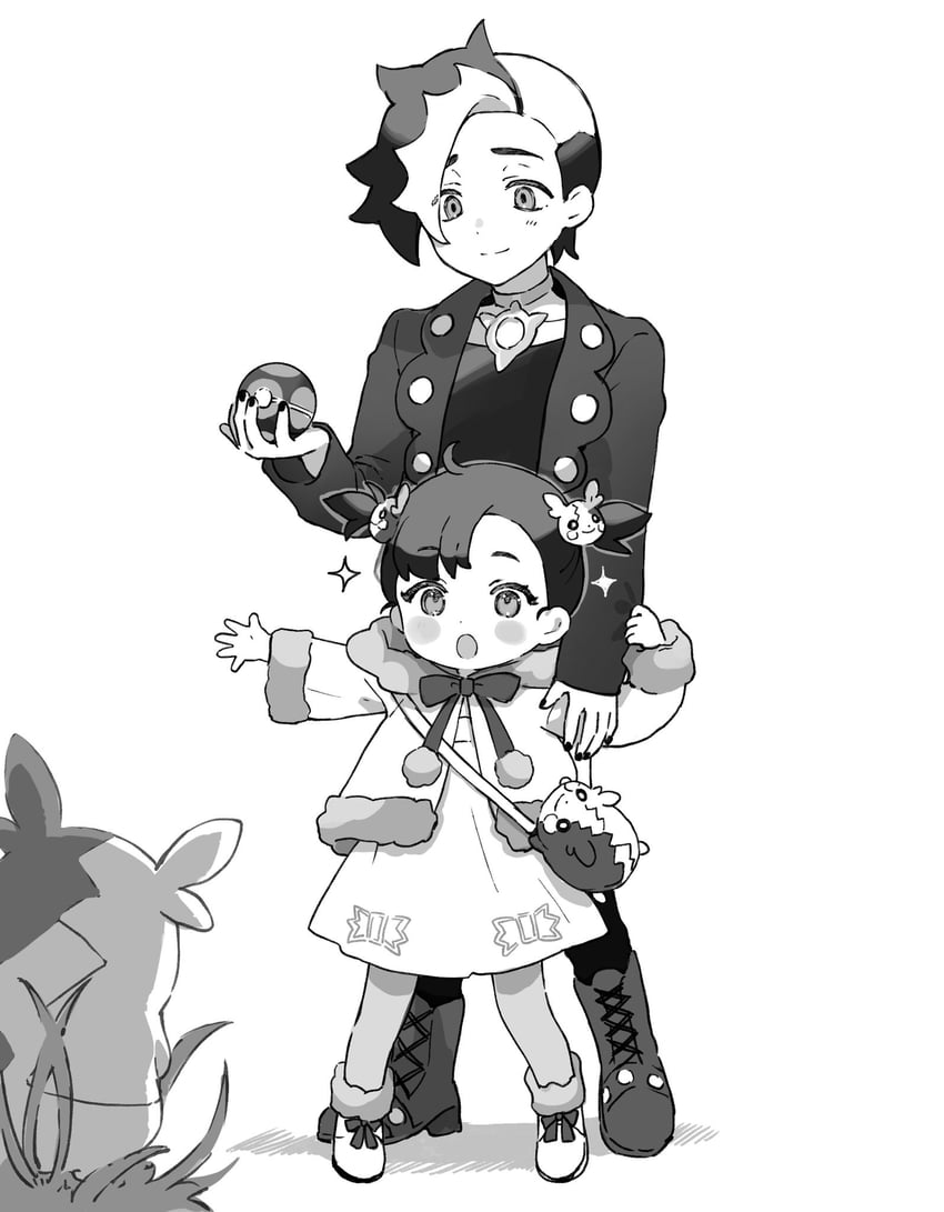 marnie, morpeko, and piers (pokemon and 1 more) drawn by nekoyashiki_pushio