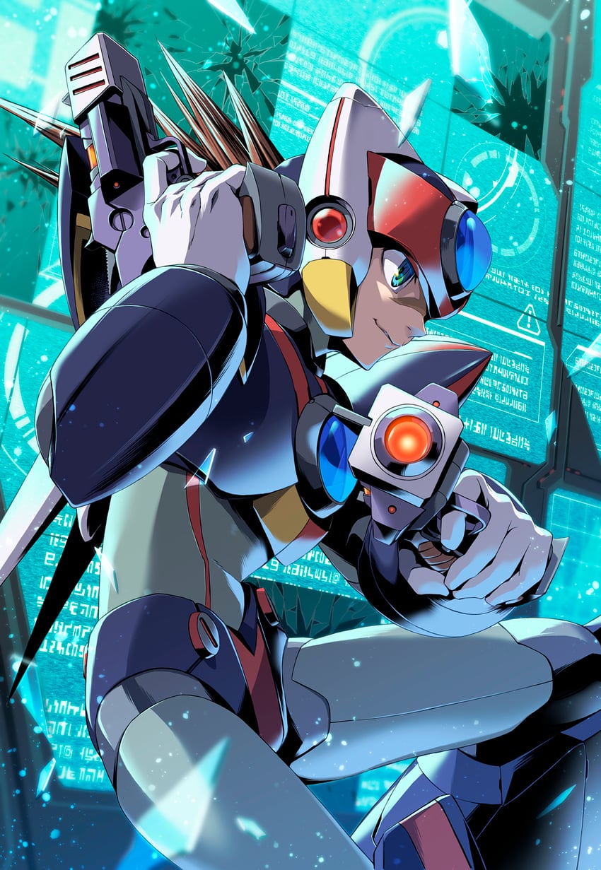 axl (mega man and 2 more) drawn by fujino_yuuki