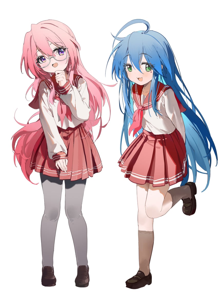 izumi konata and takara miyuki (lucky star) drawn by coria