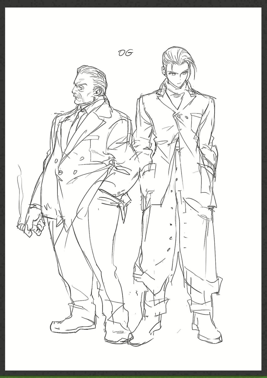 rufus shinra and president shinra (final fantasy and 1 more) drawn by quxiaochong