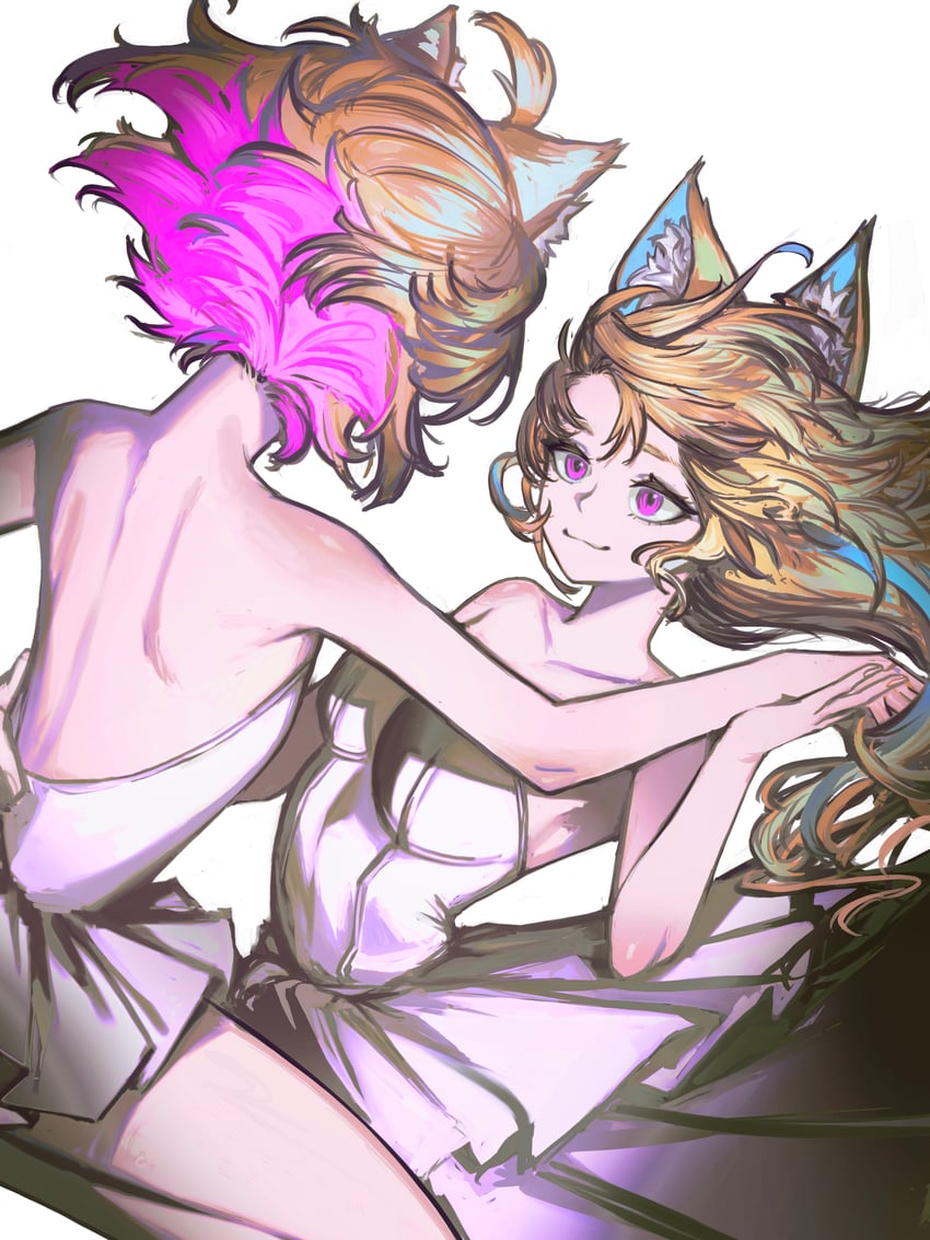 fuwawa abyssgard and mococo abyssgard (hololive and 1 more) drawn by pungson_mori