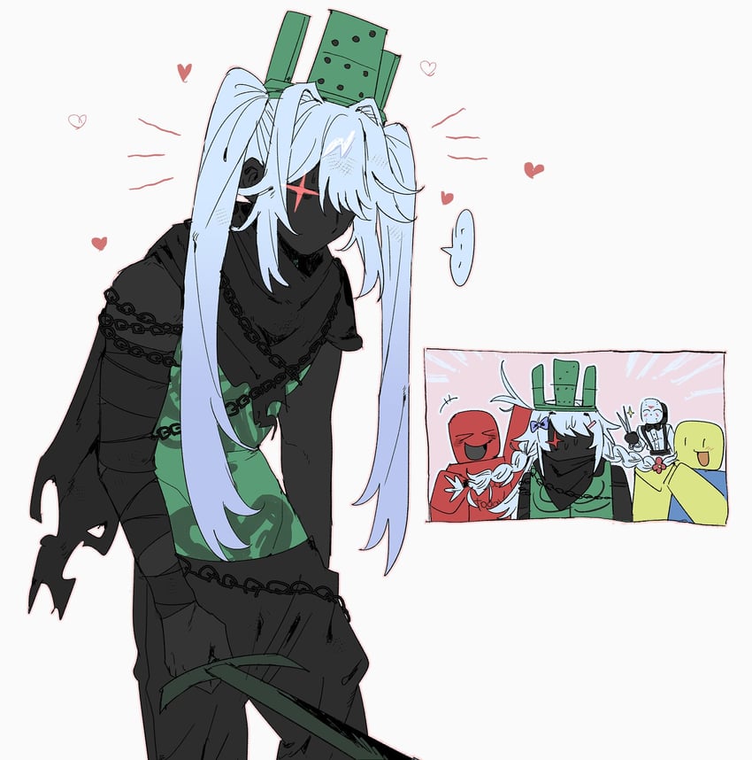 jason voorhees, noob, 1x1x1x1, and c00lkidd (roblox and 2 more) drawn by un_0tk