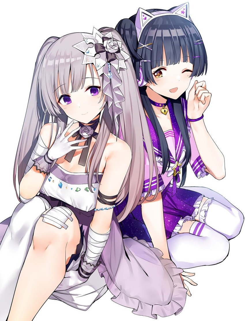 mayuzumi fuyuko and yukoku kiriko (idolmaster and 1 more) drawn by orihi_chihiro