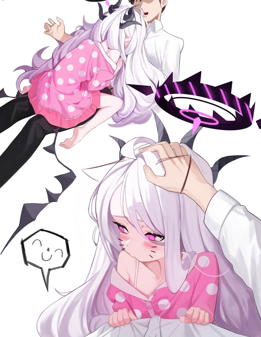 sensei, doodle sensei, and hina (blue archive) drawn by ddog