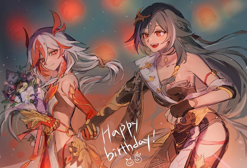 fu hua, herrscher of sentience, and jingwei (honkai and 1 more) drawn by mjmmc_h