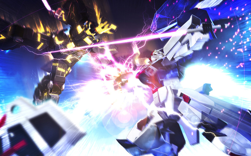 freedom gundam and unicorn gundam banshee (gundam and 2 more) drawn by ayatudura