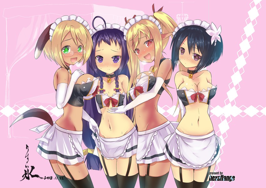 ayase yue, collet falandoll, emily sevensheep, and beatrice monroe (mahou sensei negima!) drawn by usurai