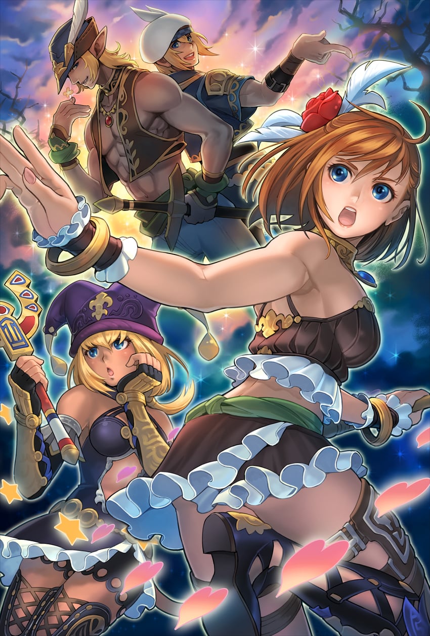 mumor and uka totlihn (final fantasy and 1 more) drawn by minagawa_fumio
