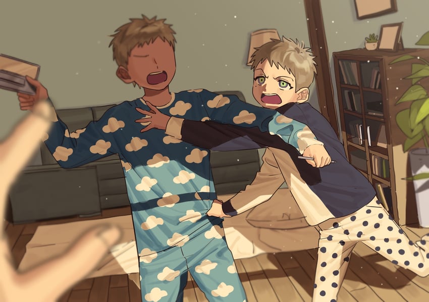 amaguni hitoya and amaguni sora (hypnosis mic) drawn by doshi0810