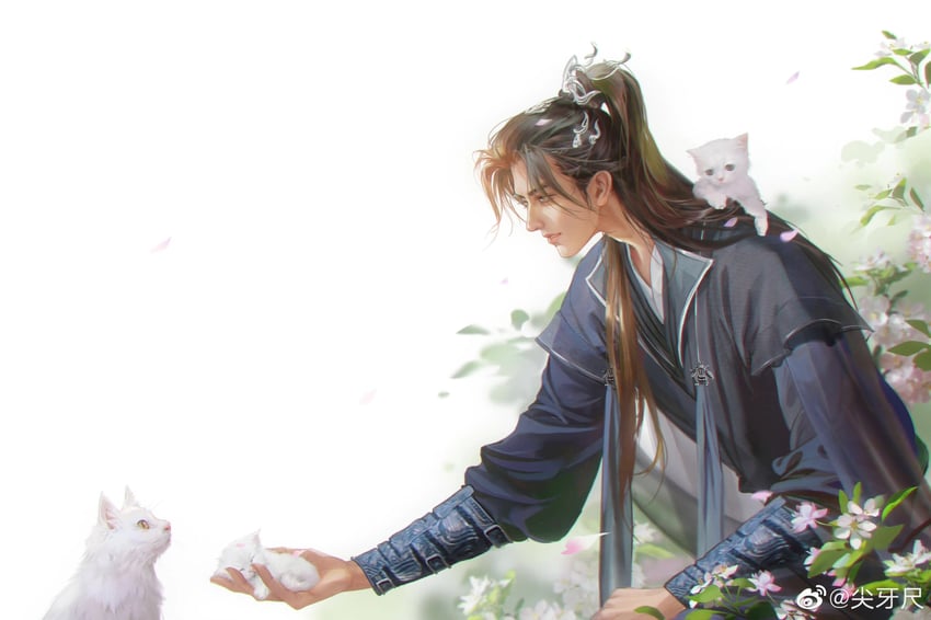mo ran (erha he tadebai mao shizun) drawn by jianya_chi