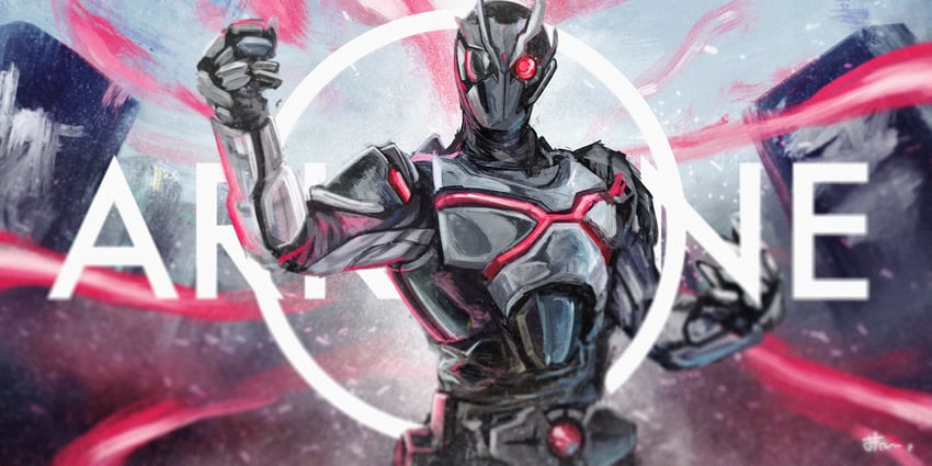 kamen rider ark-one (kamen rider and 1 more) drawn by yygnzm