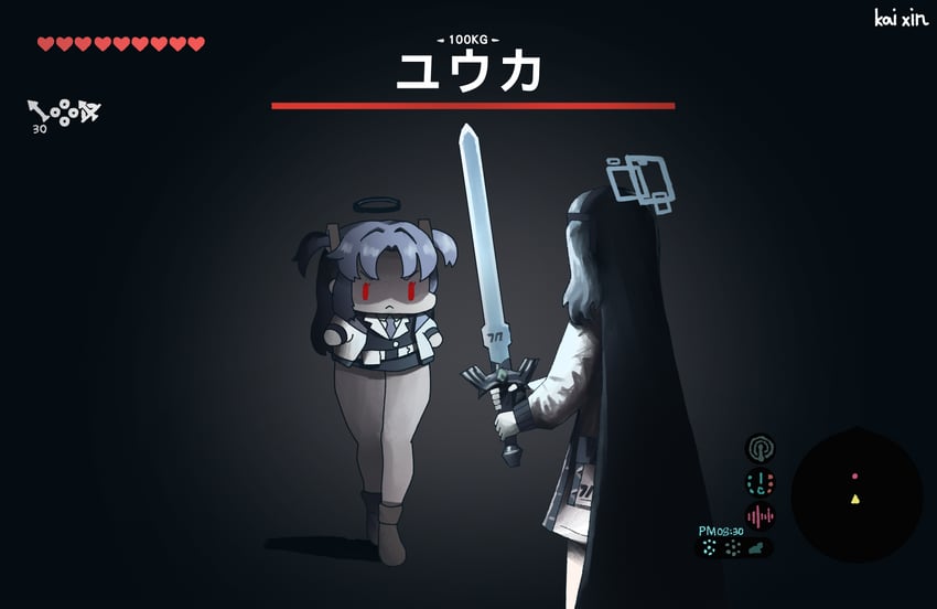 yuuka and aris (blue archive and 2 more) drawn by kai_xin