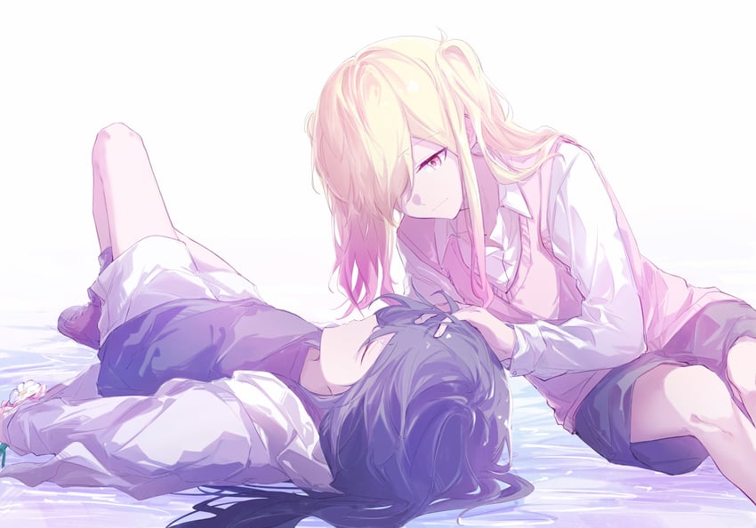 tenma saki and hoshino ichika (project sekai) drawn by hibioes