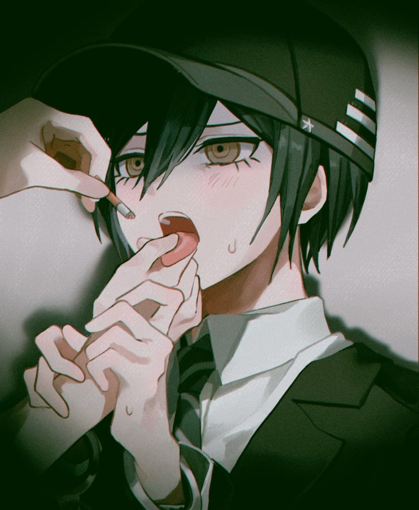 saihara shuichi (danganronpa and 1 more) drawn by nekor0id