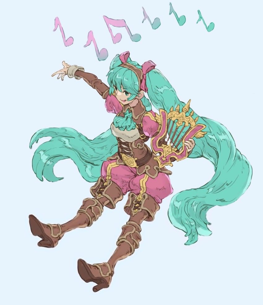 hatsune miku (vocaloid and 2 more) drawn by nrcgray