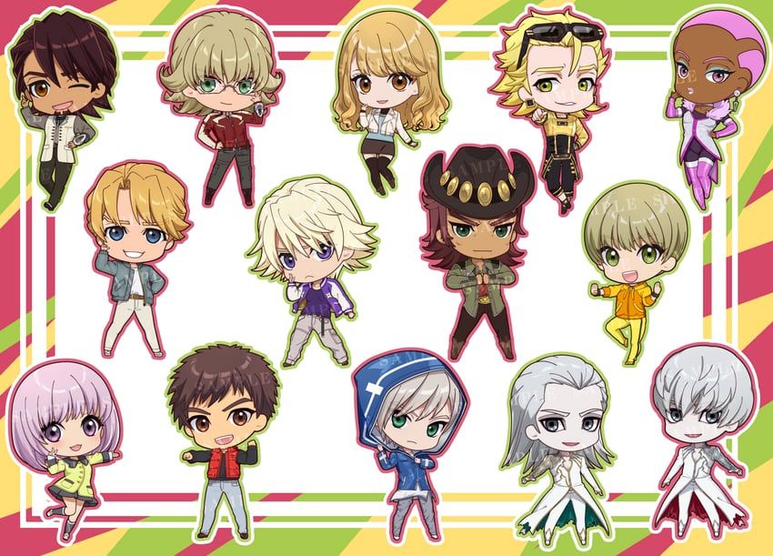 barnaby brooks jr., kaburagi t. kotetsu, ivan karelin, huang pao-lin, karina lyle, and 9 more (tiger & bunny) drawn by tsurugi_hikaru