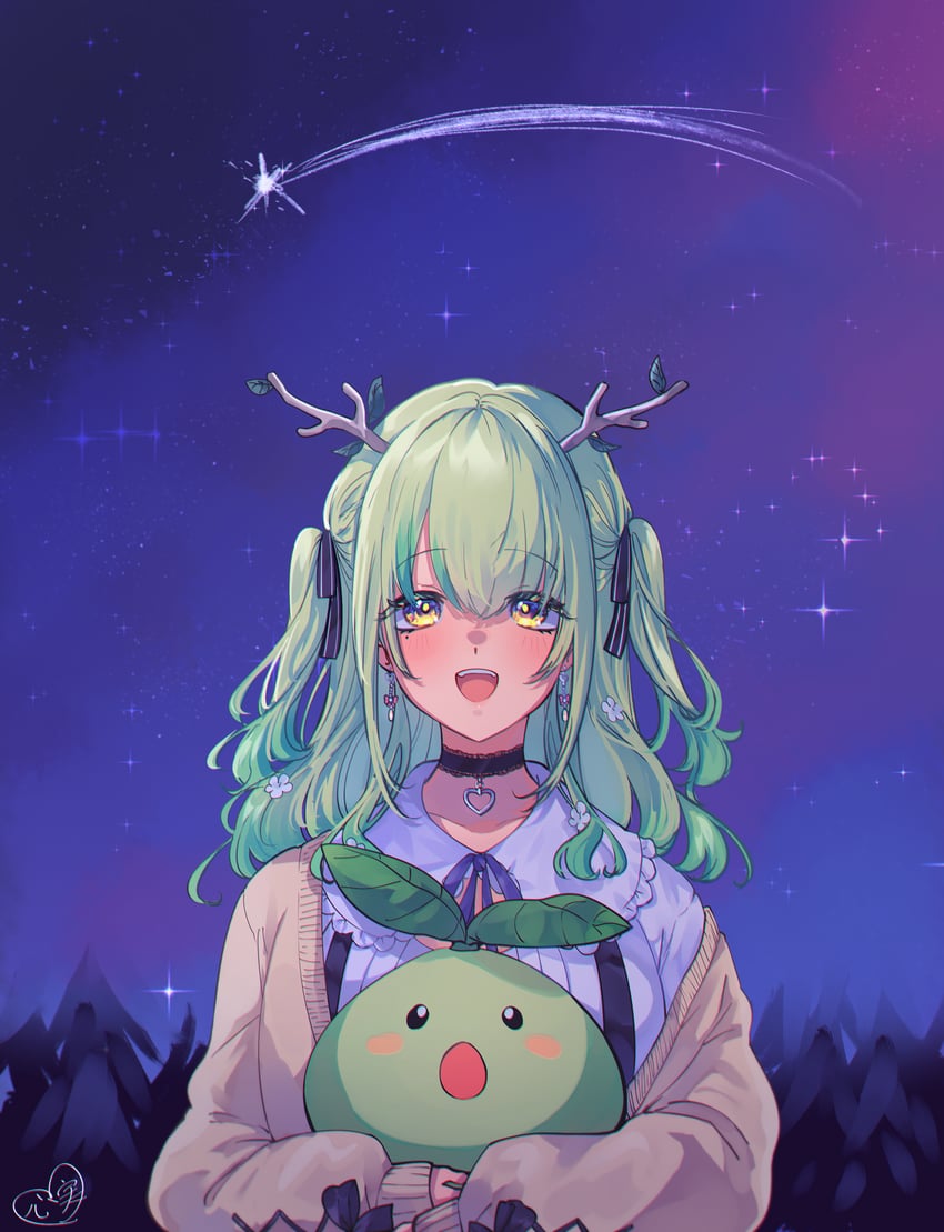 ceres fauna (hololive and 1 more) drawn by kokomi_(aniesuakkaman)