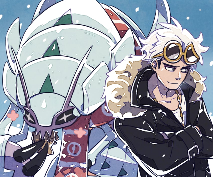 guzma and golisopod (pokemon and 1 more) drawn by ssalbulre