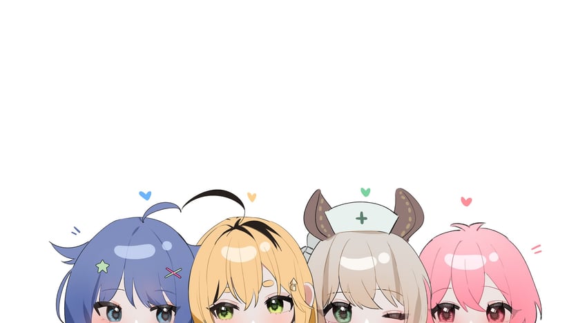 nimi nightmare, dooby, senzawa, and mumble (indie virtual youtuber) drawn by hana20000920