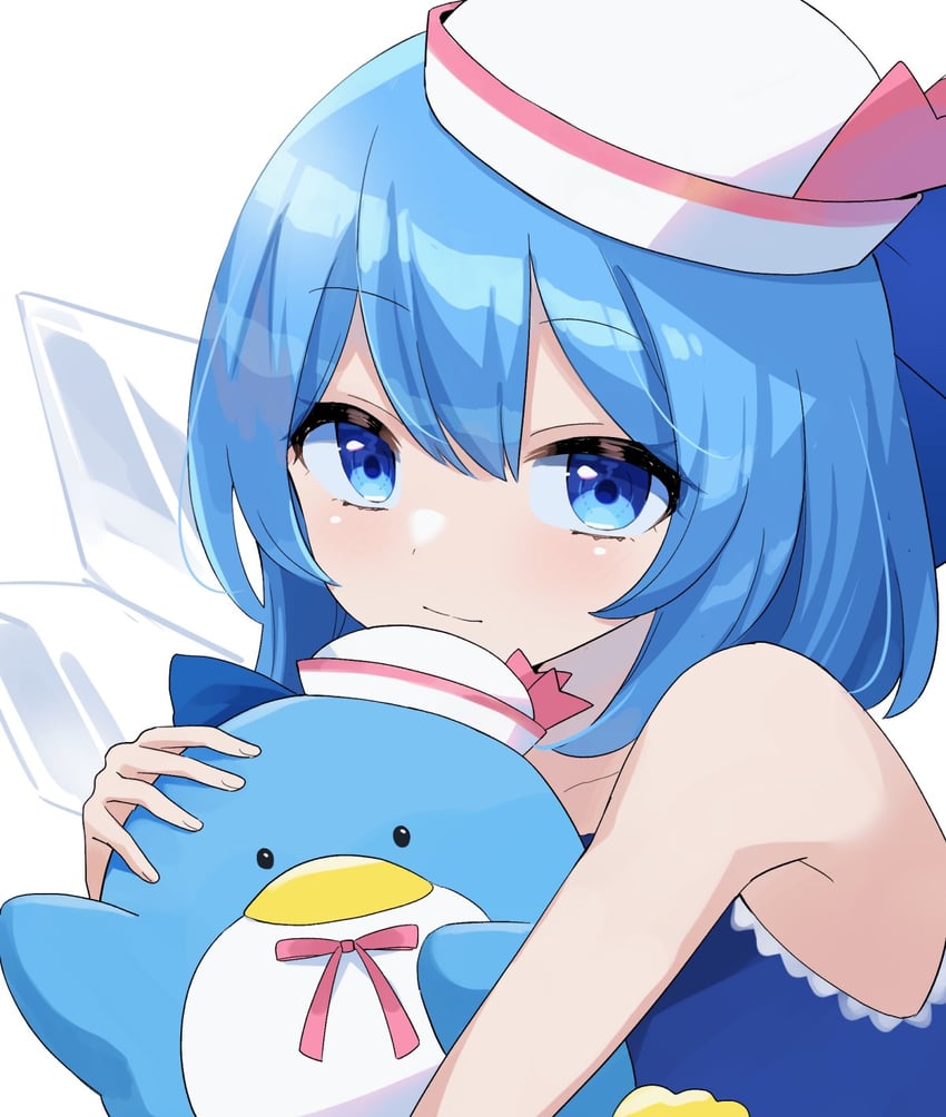 cirno and tuxedo sam (touhou and 1 more) drawn by kuroda_(chokobo_314)