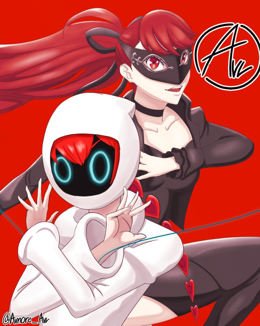yoshizawa kasumi and sophia (persona and 3 more) drawn by avnore_avv
