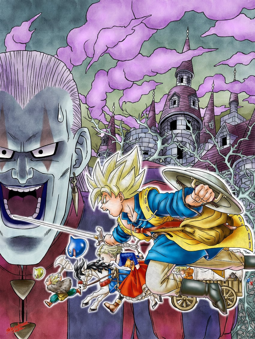 son goku, vegeta, android 18, son gohan, slime, and 7 more (dragon ball and 3 more) drawn by shinsokunotaka
