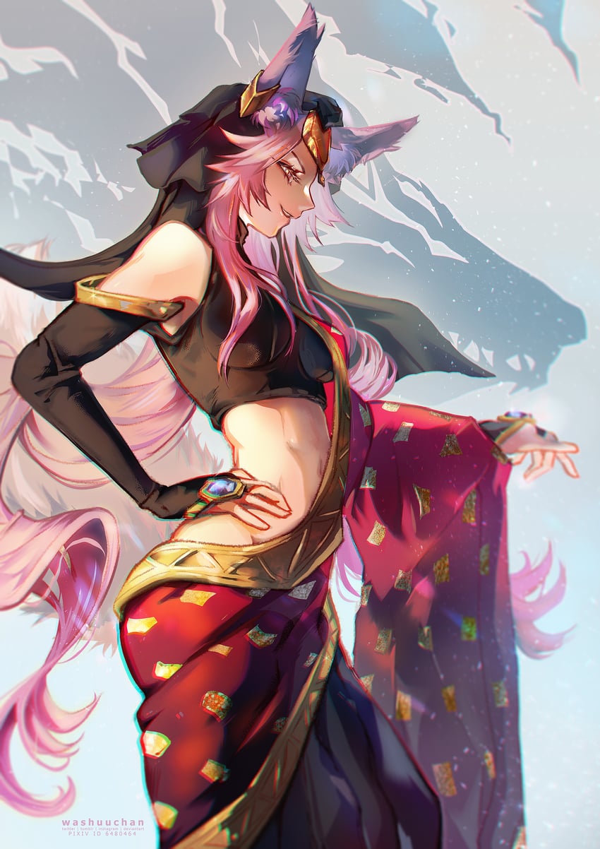 tamamo and koyanskaya (fate and 1 more) drawn by washuu