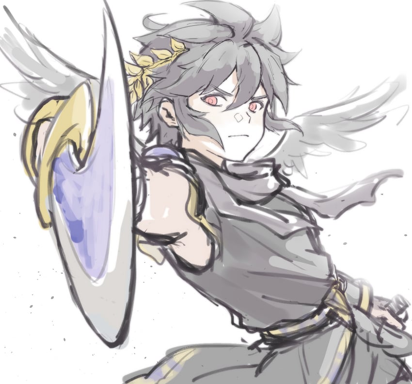 dark pit (kid icarus and 1 more) drawn by shiba_(manbai_cnm)