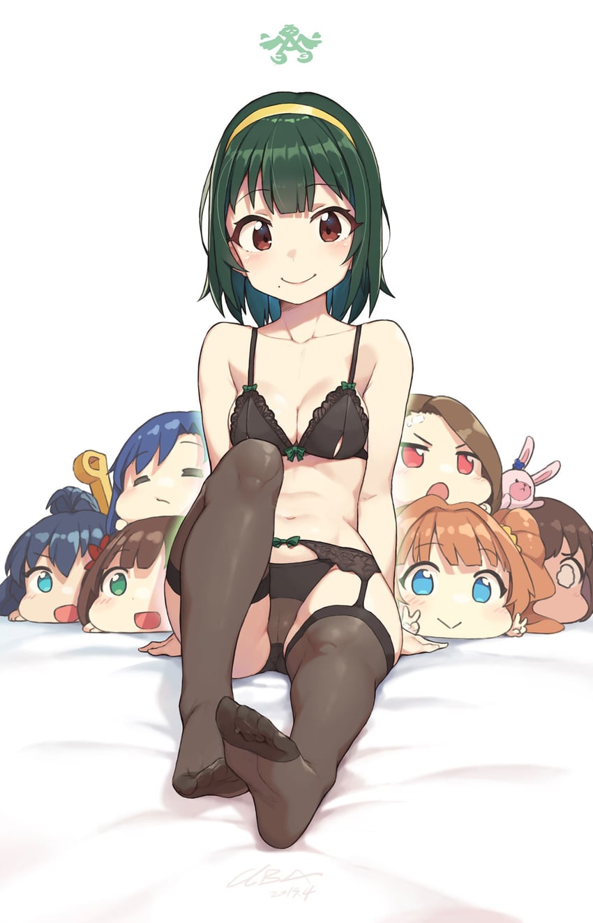 producer, kisaragi chihaya, amami haruka, minase iori, ganaha hibiki, and 4 more (idolmaster) drawn by cloba