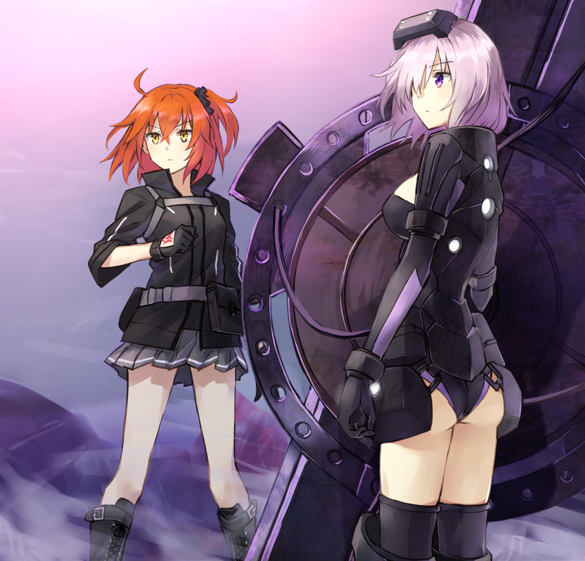mash kyrielight and fujimaru ritsuka (fate and 1 more) drawn by somechime_(sometime1209)