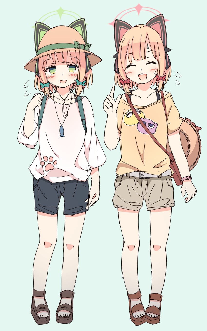 momoi, midori, and puyo (blue archive and 1 more) drawn by kamotsu_yasai