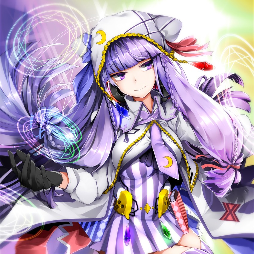 patchouli knowledge (touhou and 1 more) drawn by kazetto