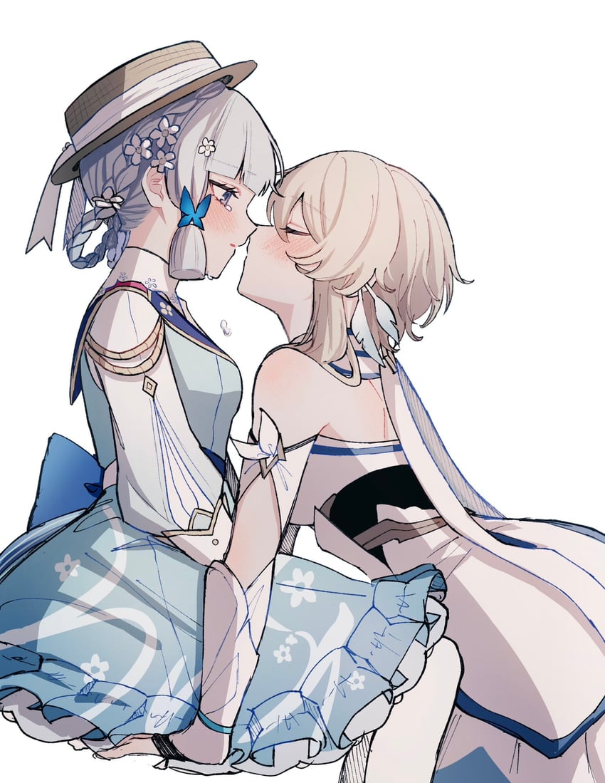 lumine and kamisato ayaka (genshin impact) drawn by ichigo_gyuunyuu