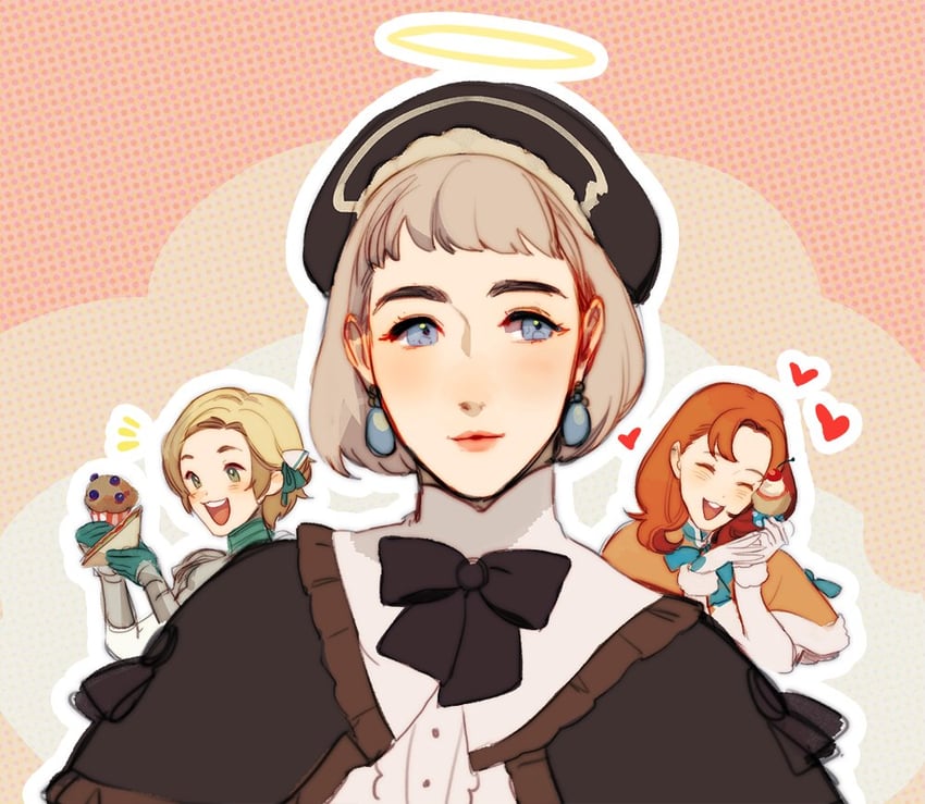 ingrid brandl galatea, mercedes von martritz, and annette fantine dominic (fire emblem and 1 more) drawn by eva_smith