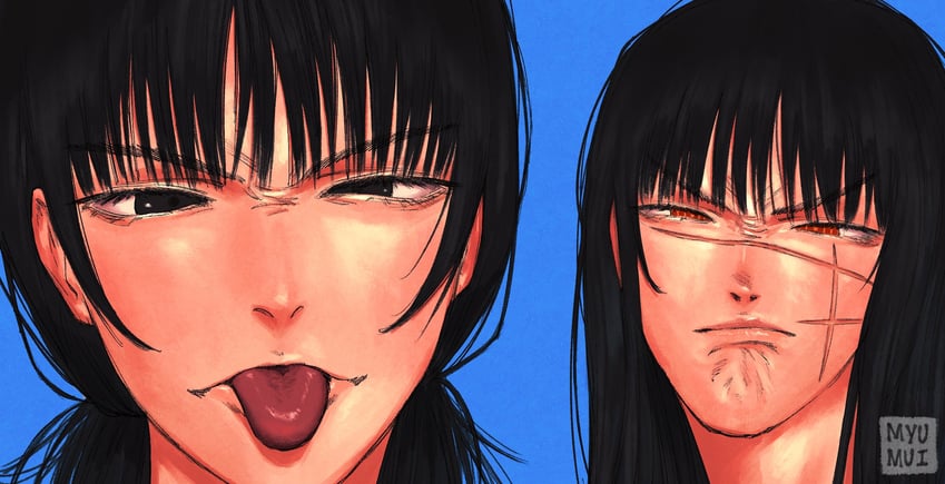 yoru and mitaka asa (chainsaw man) drawn by myumui