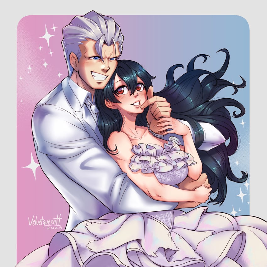 izumo fuuko and andy (undead unluck) drawn by velvet_queen_h