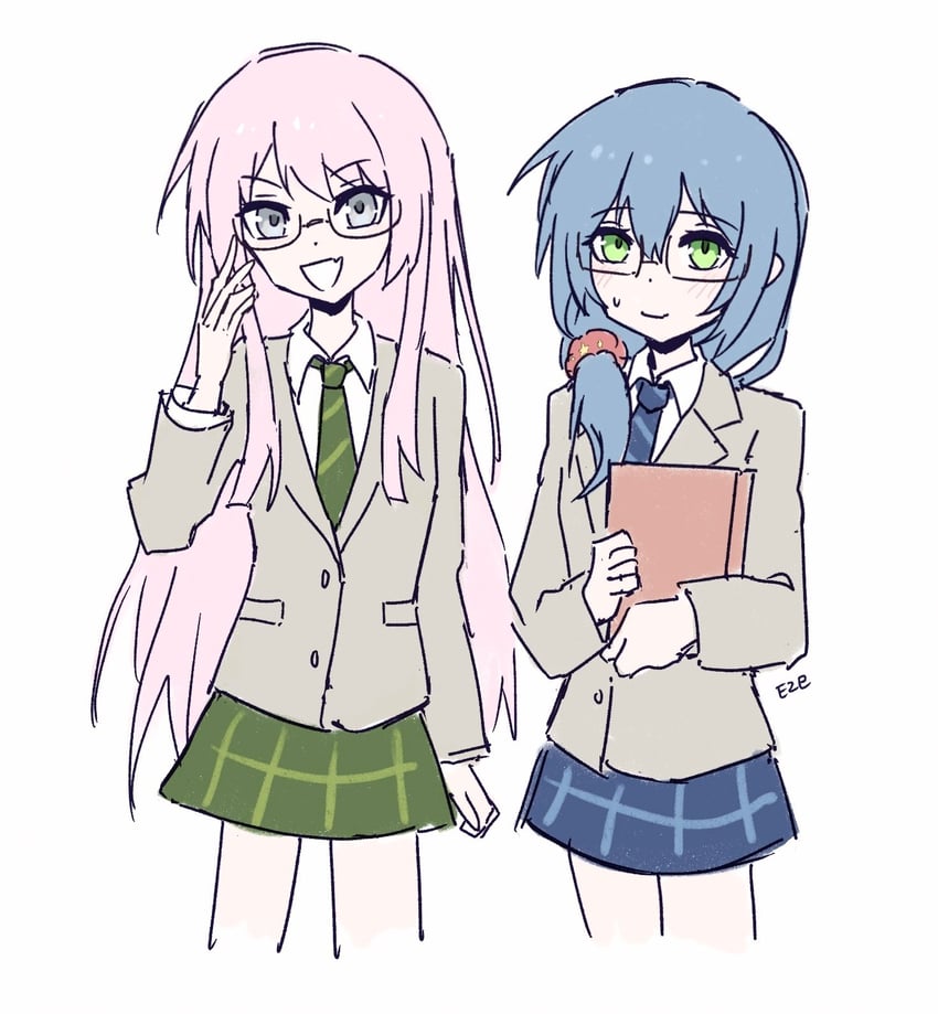 chihaya anon and asahi rokka (bang dream! and 1 more) drawn by eze6688z