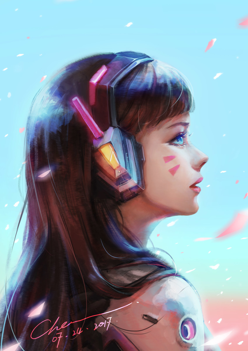 d.va (overwatch and 1 more) drawn by rabbitcamilla